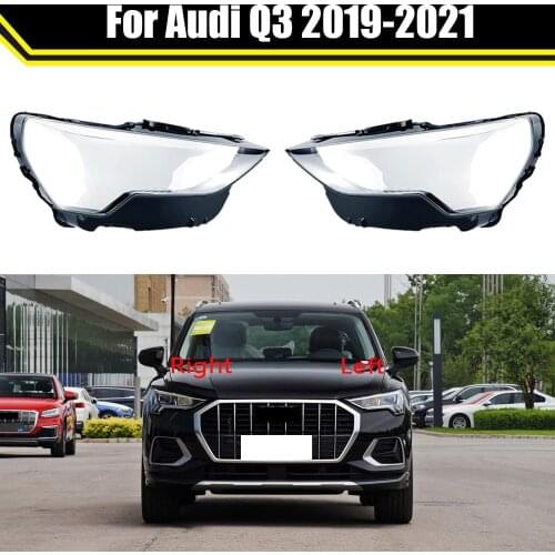 Transparent Car Headlight Shell Glass Cover Head Light Lens Automobile Lampshade Headlamp Covers Styling For Audi Q3 2019 2020