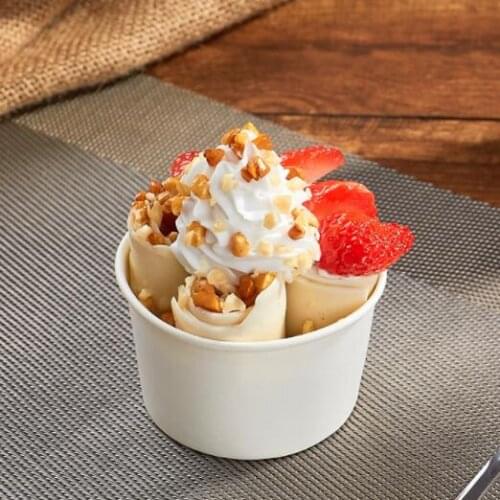 Simulation display food props fake fruit fried ice cream rolls model ice roll sample fry yogurt simulation rolled ice cream