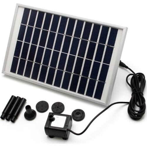 12V/5W Solar Fountain Garden Water Pump For Landscape Pool Maximum Flow 380L/h