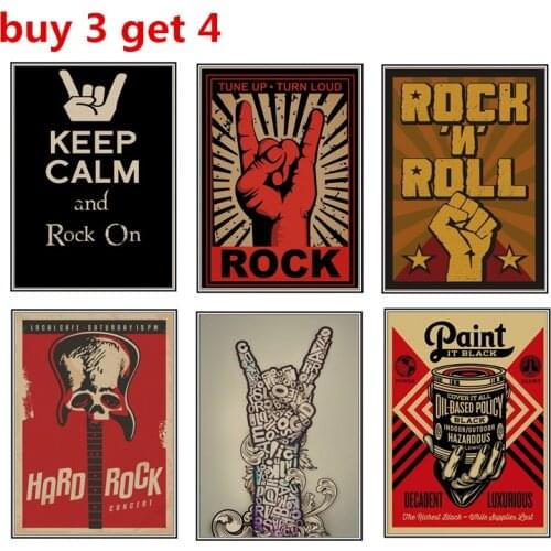 Crazy music poster rock gesture icon pop music Poster