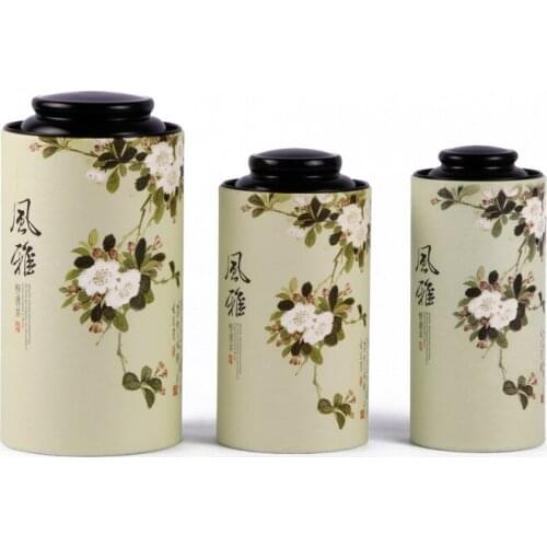 Xin Jia Yi Packaging Paper Box 2018 Fahsion Round Shape Paper Tube Metal Lid China Style Biodegradable Cardboard Paper Tube