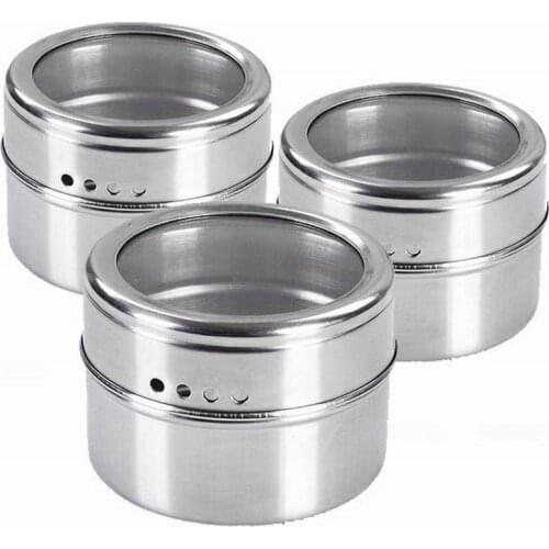 Magical magnetic Stainless steel spice jar monosexuality tank sauce pot seasoning bottle 100pcs/lots