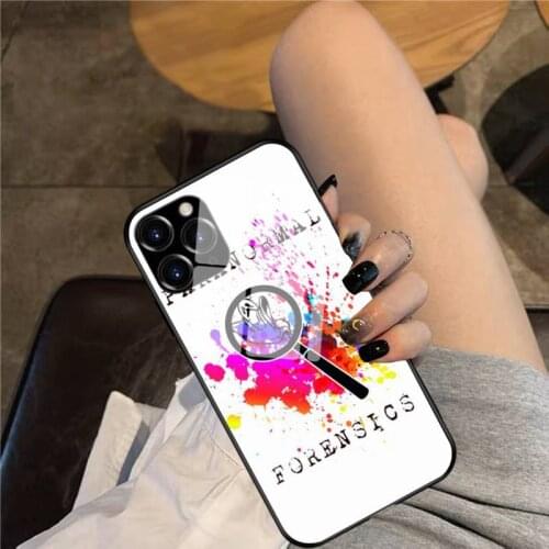 Paranormal Forensics Phone Case Glass Phone Case For iphone 12 11 Pro Max XS XR X 8 7 Plus SE2 Case