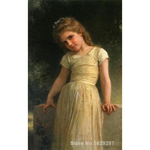 Famous portrait painting Elpieglerie by William Adolphe Bouguereau Hand painted High quality