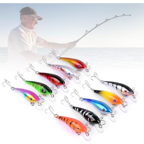 1Pc 57mm 4.4g Hard Fishing Lure Artificial Swimbait Artificial Bait Tackle Minnow Fishing Bait 3D Eyes With 2 Treble Hooks
