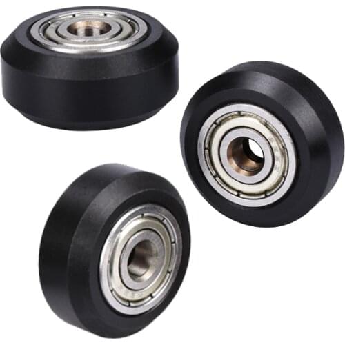 10PCS CNC Openbuilds Plastic POM Wheel Big Models with Bearings Passive Round Wheel Idler Pulley Gear Perlin Wheel for V-slot