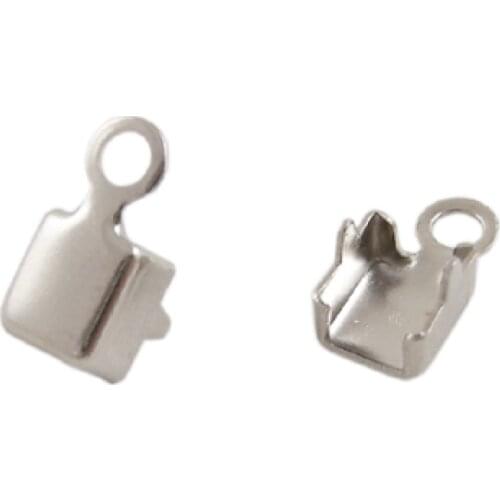 100pcs Brass Cup Chain Ends Rhinestone Cup Chain Connectors 5x5x4.5mm,Hole: 2mm