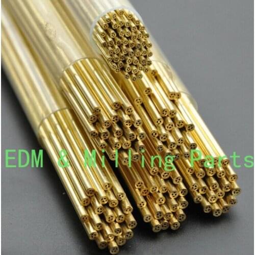 35PC/30PC/25PC/20PC EDM Drilling Machine Brass Electrode Tube Multi-Channel 2.4mm - 3.0mm 400mm For CNC Machine Service