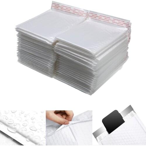 5/10 pcs Shockproof White Foam Envelope Bag Self-sealing Padded Mail Bubble Bag Envelope Shipping Office Packaging Parcel
