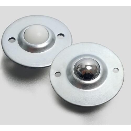 5Pcs Dia 1'' CY-25B B Type UFO Flying Saucer Type Nylon Ball Metal Transfer Bearing Unit Conveyor Roller Wheels