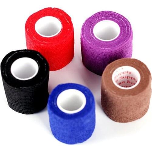 5x Disposable Self-adhesive 5cm Elastic Bandage for Handle Grip Tube Tattoo Accessories Random Color