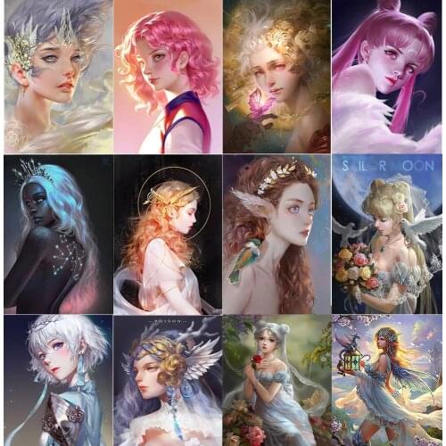 5D Diamond Painting Elf Girl Cartoon Painting Diy Brand New Diamond Embroidery Kit Mosaic Portrait High Quality Home Decoration