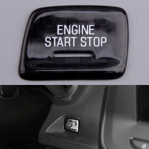 Carbon Fiber Keyless Engine Start Stop Button Decorative Trim Cover Fit for Chevrolet Camaro Corvette C7 2016 2017 2018 2019