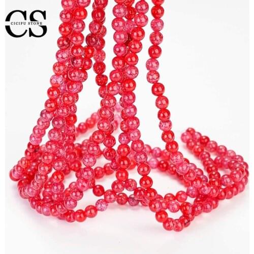 Natural Stone Beads Pink Agates Beads Round Loose Spacer Beads for Jewelry Making DIY Bracelet Charm Accessories 4/6/8/10/12 MM