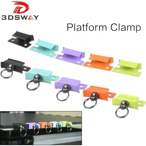 3DSWAY 3D Printer Parts Glass Heated Bed Plate Clip Tool DIY Kit Flex Hotbed Build Plamform Clamp Set Accessories 4pcs Ender 3