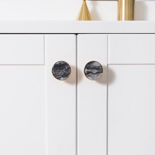 Door handle European style childrens room cabinet bathroom wardrobe door bedside cabinet drawer pink shell brass color handle