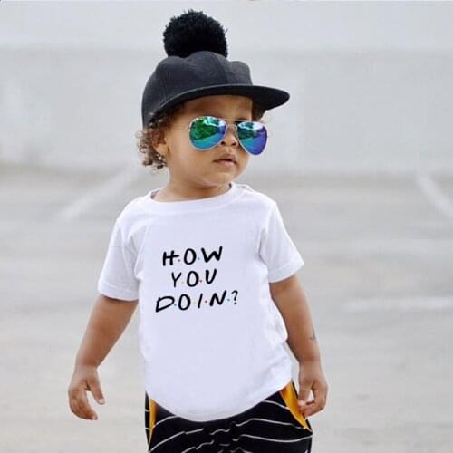 How You Doin Baby Girls Boys Tshirt Infant Summer Short-Sleeved Casual T-shirts Childrens Fashion Tops Girls Cool Summer Tee