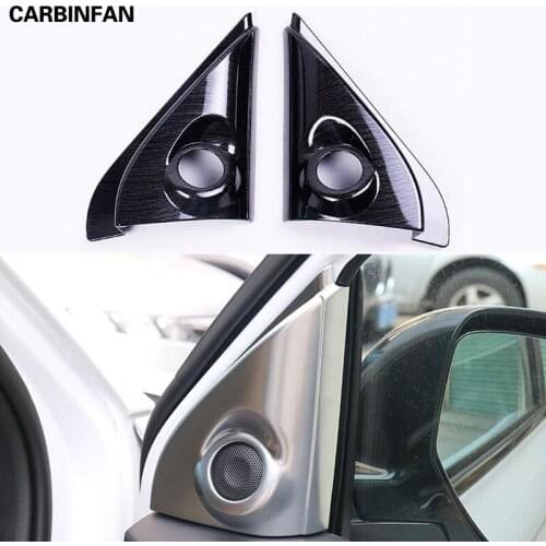 ABS chrome Sticker A column Audio Speak Window Windshield Side triangle lamp trim 2pcs For Mitsubishi Outlander 2016 2017 2018