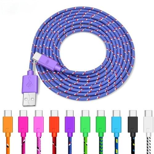 USB Type C Cable for Samsung Galaxy S10 9 Fast Charging Data Cable for Huawei Mate 20 Pro Mobile Phone Charger Cord USB-C