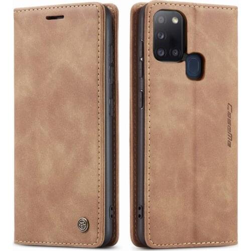 Leather Case For Samsung Galaxy A21S Luxury Multifunctional Magnetic Flip Stand Wallet Bumper Phone Bag For Samsung A21 S Cover