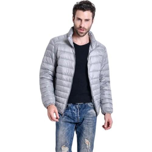 Fall Mens All-Season Ultra Lightweight Packable Down Jacket Water And Wind-Resistant Breathable Coat Big Size Men Puffer Jackets