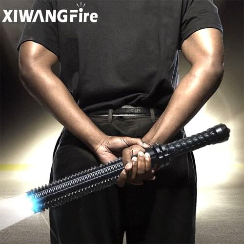 Powerful Portable LED Flashlight Rechargeable Light Tactical Flashlight Retractable Self-defense Flashlamp Zoom Torch Lantern