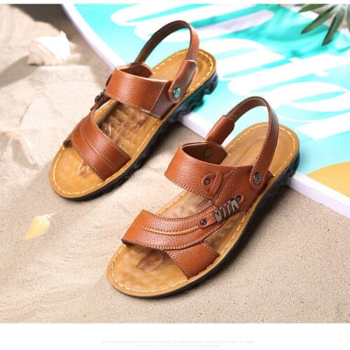 New Men Sandals Hot Sale Summer Waterproof Non-Slip Wear-resistant Sandals Mens Soft Bottom Slippers Breathable Sandals Man