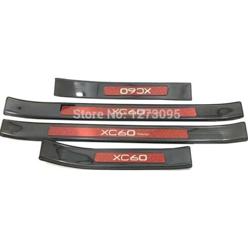 For 2018 2019 Volvo XC60 Accessory Stainless Steel Door Sill Scuff Plate Protector Trim Kick Guard Pedal Step Cover Car Styling