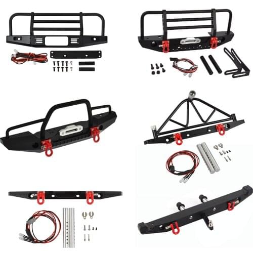 Aluminum Alloy Front Rear Bumper with Spare Tire Rack for Gen8 Scout II Redcat Racing RER11326 1/10 RC Car Upgrade Parts
