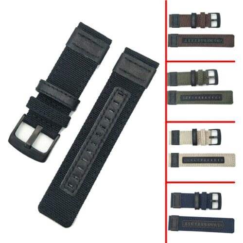 Nylon Leather Watchband +Tool for Suunto 9/Ambit 3 Vertical/Spartan Sport HR Men Jeep Watch Band 24mm Wrist Strap Bracelet