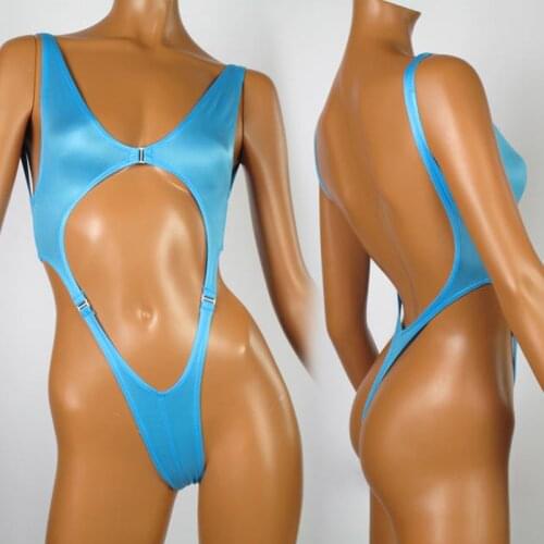 Sexy Women Backless High Cut Bodysuit Hollow Out One Piece Swimwear Swimsuit G String Women Thong Sexy Bathing Suits FX48
