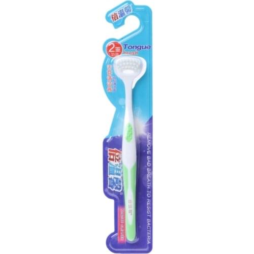 M7DF Dual Side Dental Care Cleaner Brush Scraper Oral Tongue Clean Breath Health Tool