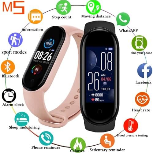 Smart Mens Watch Multicolor Pedometer Heart Rate Blood Pressure Monitor Sports Casual Fashion Bracelet Touch screen Wrist Watch