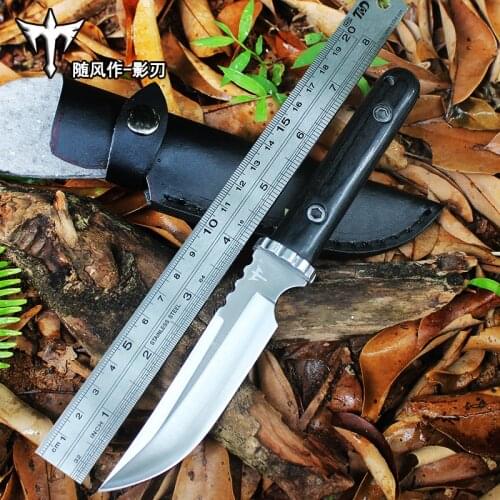 Voltron wilderness survival special knife, outdoor portable defense tactical camping hunting straight knife
