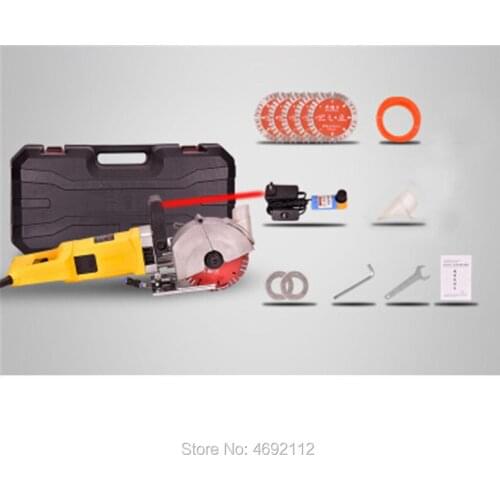 220V One-step Forming Electric Wall Chaser Groove Cutting Machine Steel Concrete Slot Machine 45MM 4800W 6700RPM