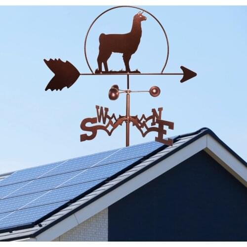 Stainless Metal Weathervane Roof Mount Stake Measuring Tools Garden Farm Yard Barn Silhouettes Decoration Ornament