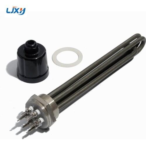 LJXH Tubular Immersion Solar Water Tank Heating Heater Element Green 304 Stainless Steel Tube+ 304SS Thread