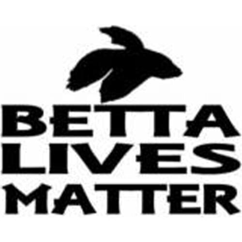 15cm*11.7cm Betta Lives Matter Vinyl Car Styling Stickers Decals Decoration S4-0130