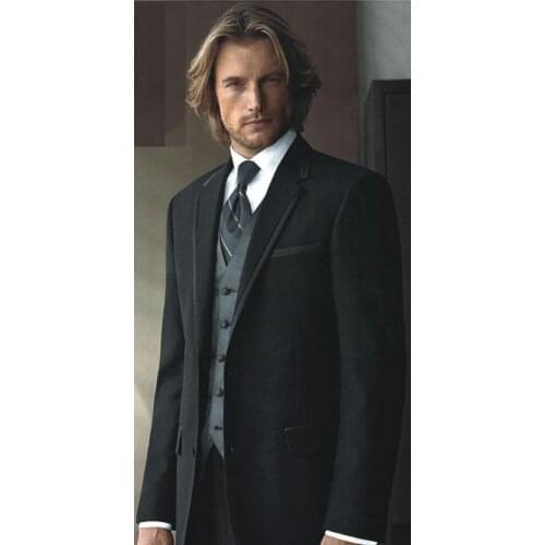 High Quality Mens Suits Groom Tuxedos Groomsmen Wedding Party Dinner Best Man Suits Blazer (Jacket+Pants+Vest+Tie) NO:989