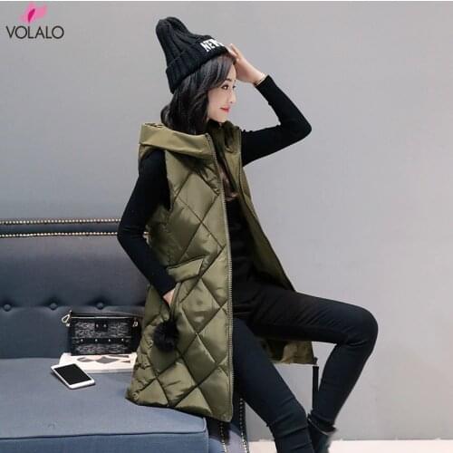 2019 Autumn Winter Women Fashion Vest Long Paragraph Ladies Vest Coat Thickening Warm Women Slim Jacket Long Coat