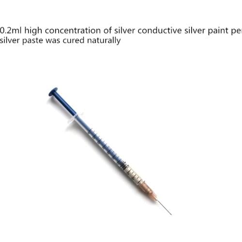 0.2ml high concentration of silver conductive silver paint pen silver paste was cured naturally