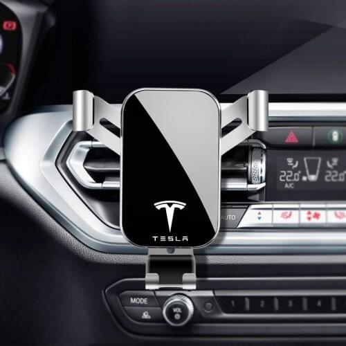 1Pcs Car Phone Holder 360 Rotation Bracket Car vent Stand Accessories For Tesla Model 3 Model X Model S