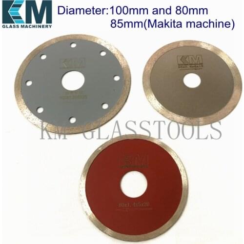 1 PCS! SIZE:D80*Hole20(16)mm/D100*Hole20(16)mm or D85*Hole15mm(Makita cutting machine) Glass diamond cutting blades