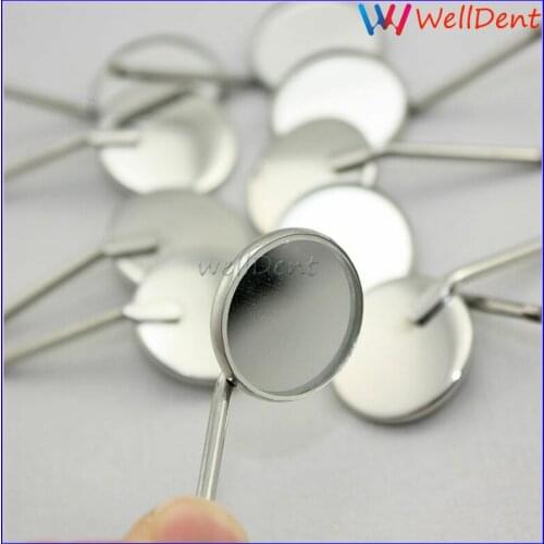 10pcs Dental Surgical Mirrors with handle Stainless steel Instruments dental mirror Dental Instrument Dental Lab