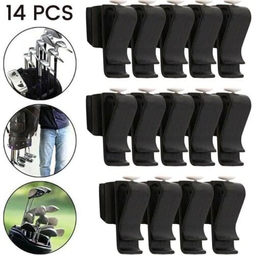 14pcs Golf Club Organizers Putter Holder Bag Clip Holder Iron Driver Protector High Qulity Golf Sport Accessories