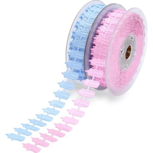 15meters/roll Baby Bottle Pattern Embossed Ribbon for DIY Baby Clothes Lace Decorative DIY Headwear Accessories Material