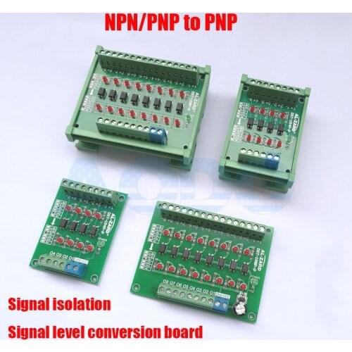 2-24 channel PLC Pulse Signal Level Voltage Conversion board Optocoupler Isolation Module NPN/PNP to PNP