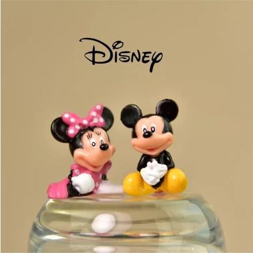 2pcs/set Disney Mickey Mouse Minnie 3cm Mini Model Anime Doll PVC Action Figures Accessories Figurines Toys For Kids Toys