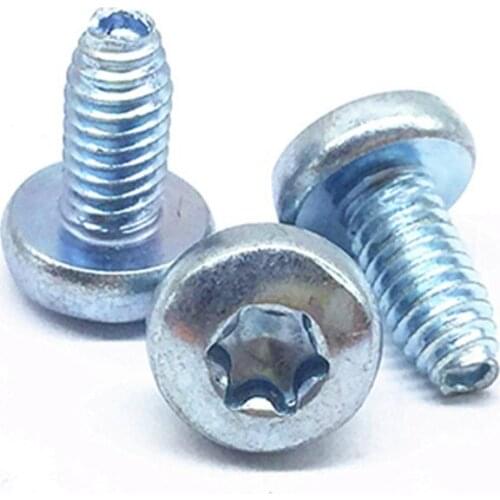 20pcs M5 galvanized Torx pan head screw T&TX round headed anti-theft no column triangle teeth self-tapping bolt 8mm-30mm long