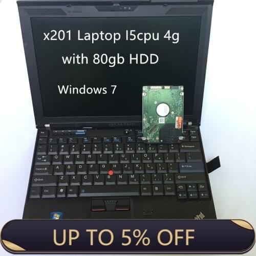 2021 New Arrival X201 Laptop I5CPU 4g Ram Diagnostic PC With 80gb hdd harddisk Windows 7 can work for Alldata MB Star C4/C5 icom